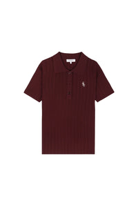 Polo côtelé SRC - Bordeaux