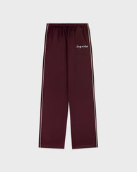 Signature Logo Retro Track Pant - Bordeaux & White