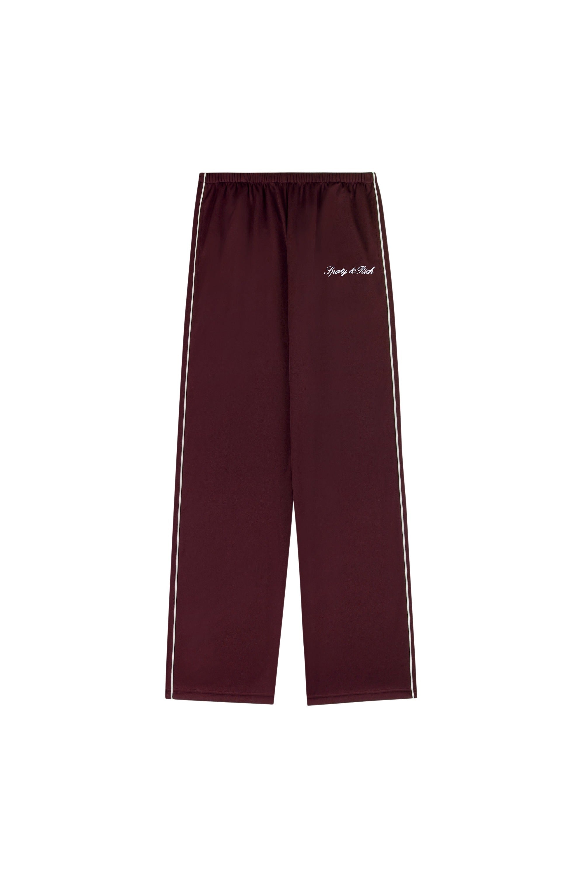 Signature Logo Retro Track Pant - Bordeaux & White