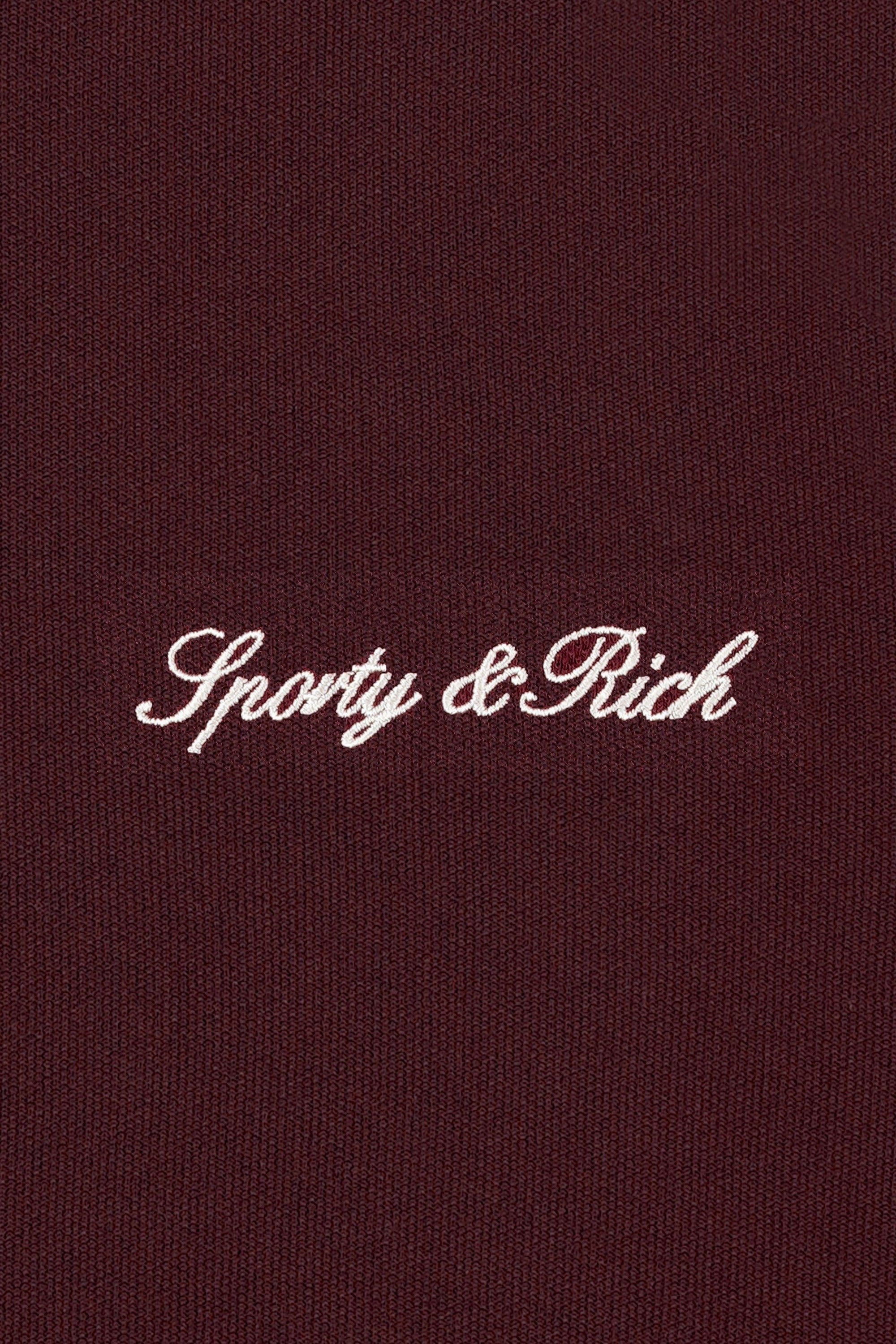 Signature Logo Retro Track Pant - Bordeaux & White