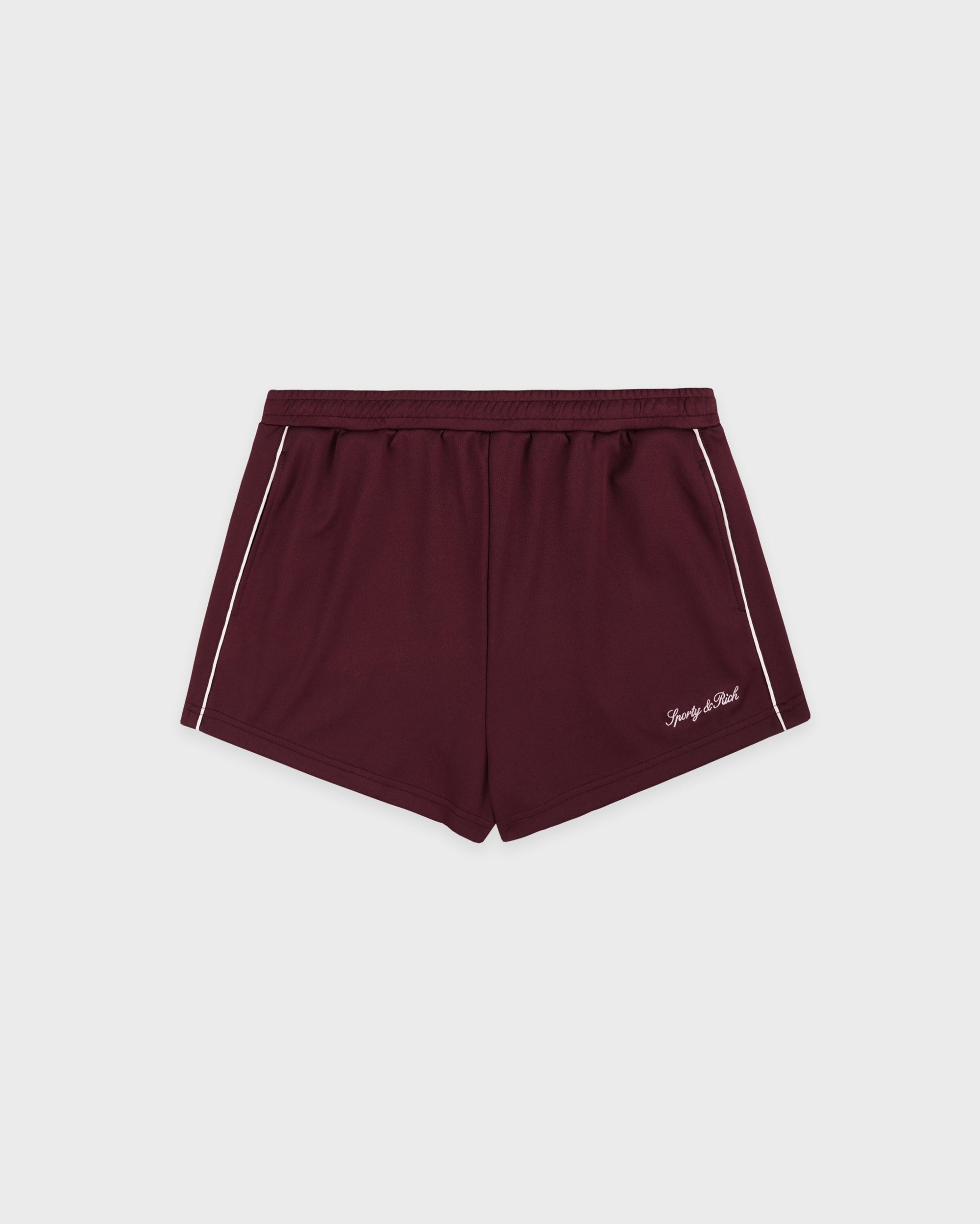 Short de sport rétro Signature Logo House - Bordeaux/Blanc
