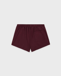 Short de sport rétro Signature Logo House - Bordeaux/Blanc
