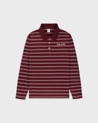 Polo Easy à logo Signature - Bordeaux/Blanc