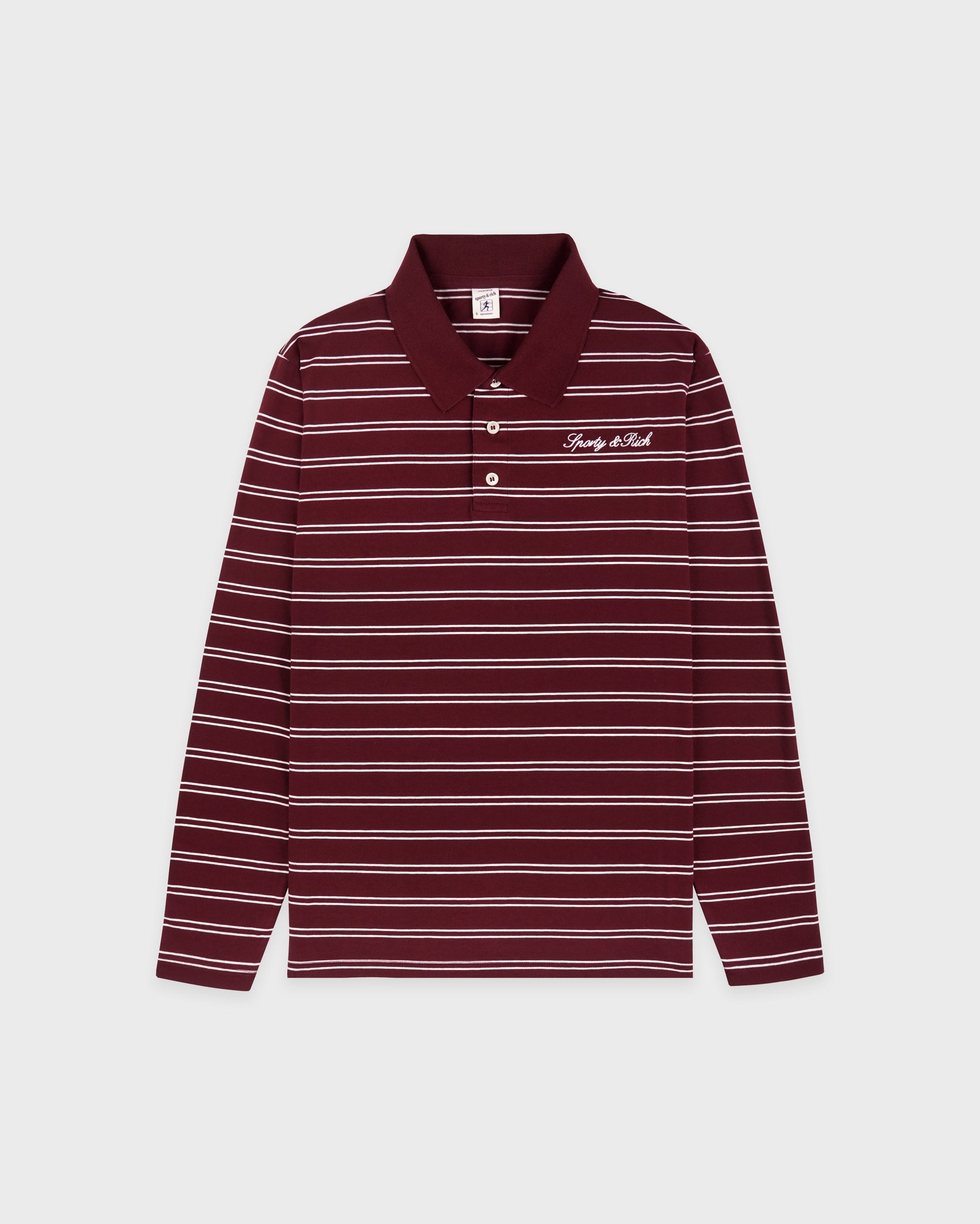 Polo Easy à logo Signature - Bordeaux/Blanc