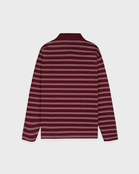Polo Easy à logo Signature - Bordeaux/Blanc