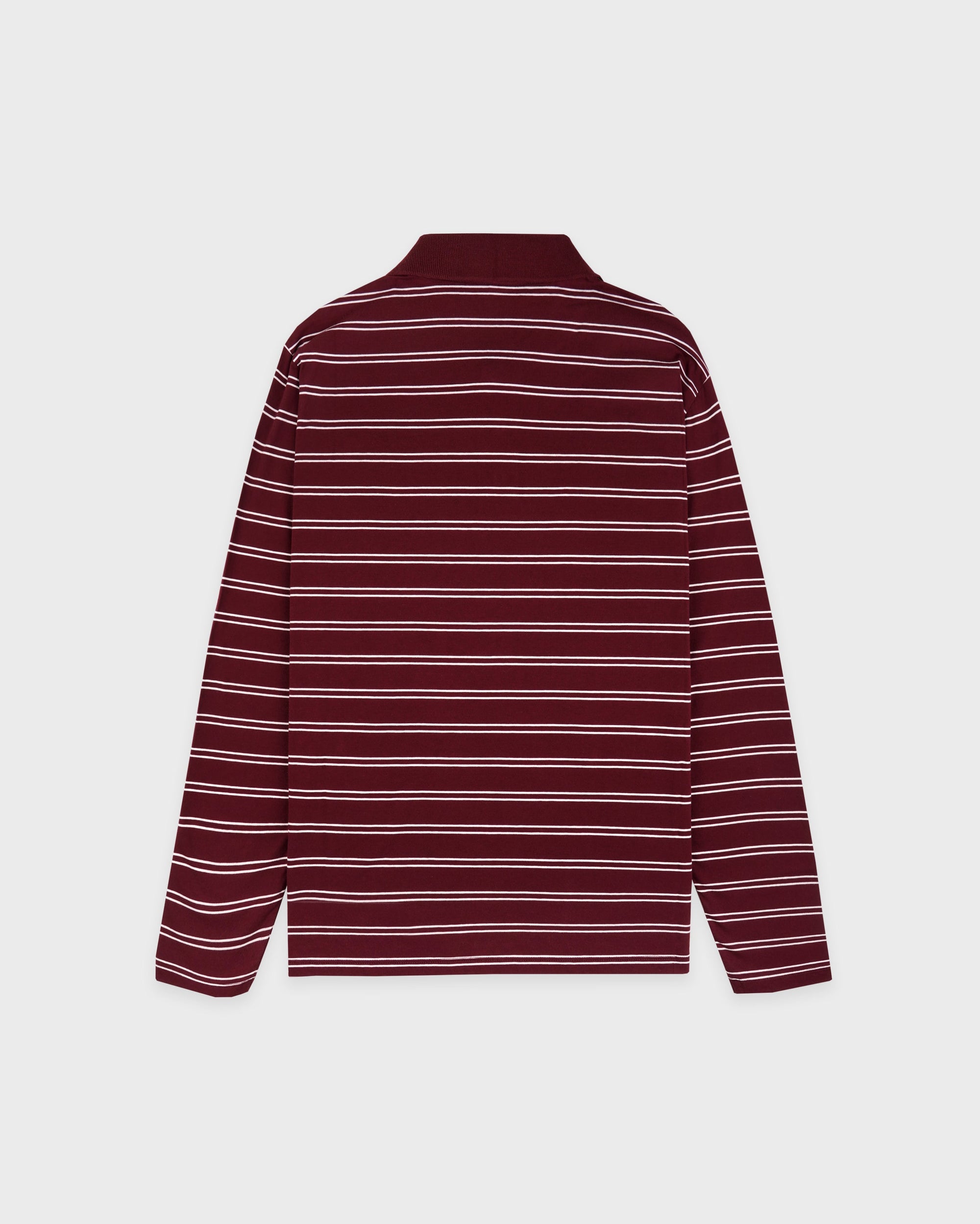 Polo Easy à logo Signature - Bordeaux/Blanc