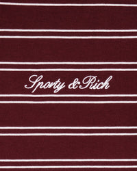 Polo Easy à logo Signature - Bordeaux/Blanc