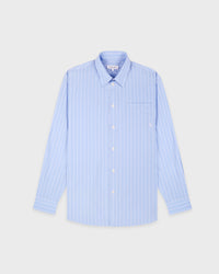 Chemise oversize SRC - Rayures ciel
