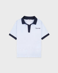 Polo en tissu éponge avec logo Signature - Ciel/Bleu marine