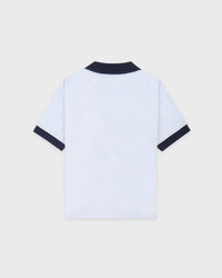Polo en tissu éponge avec logo Signature - Ciel/Bleu marine