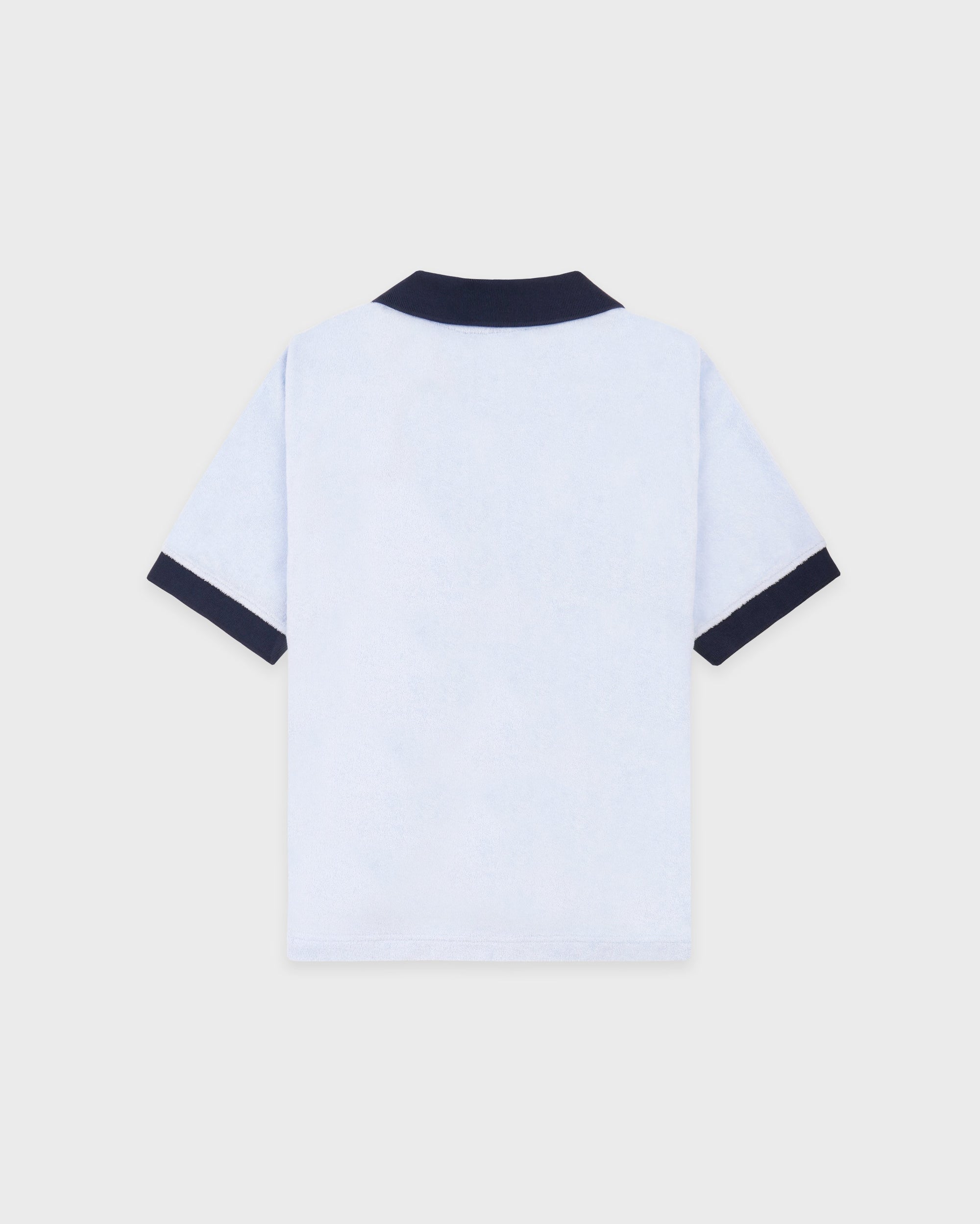 Polo en tissu éponge avec logo Signature - Ciel/Bleu marine