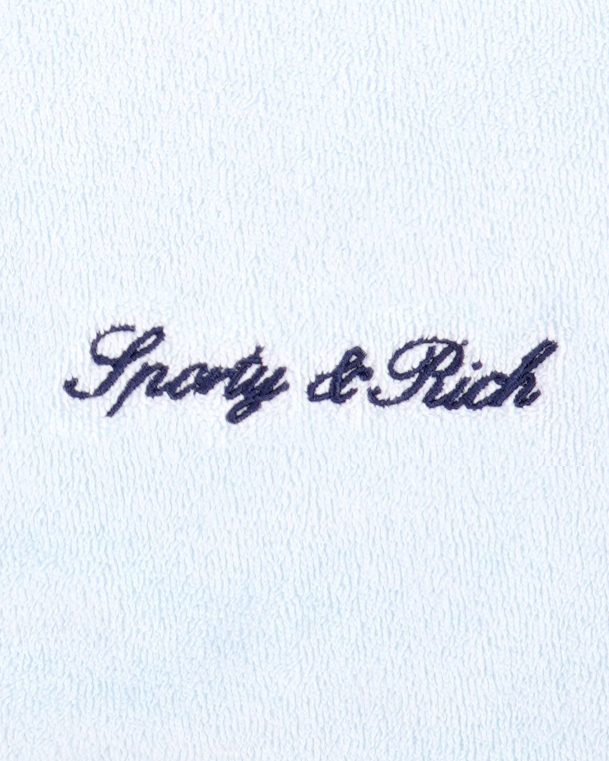 Polo en tissu éponge avec logo Signature - Ciel/Bleu marine