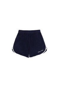 Short Signature Logo en éponge - Bleu Marine & Blanc