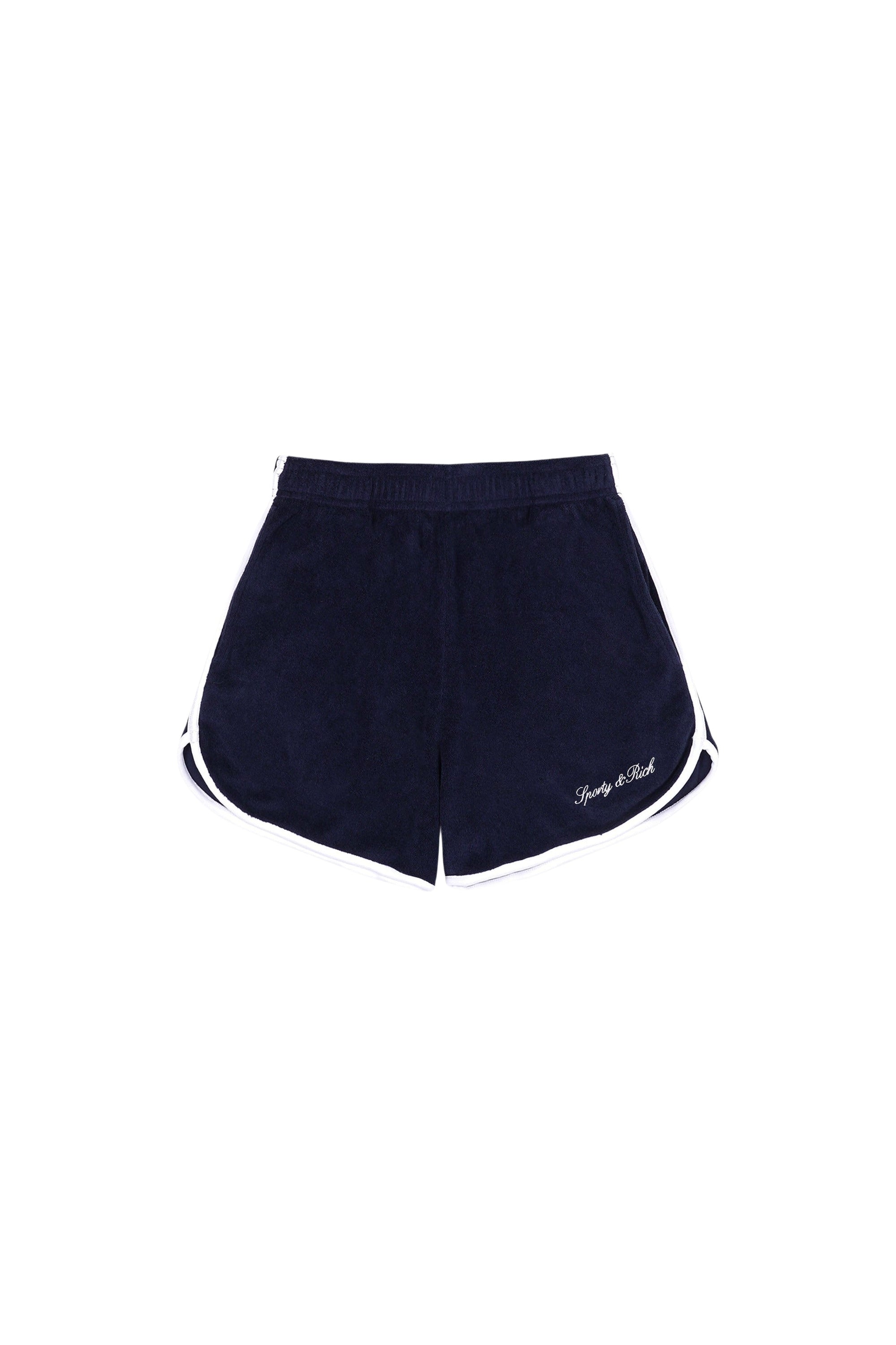 Short Signature Logo en éponge - Bleu Marine & Blanc