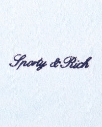 Short en éponge Signature Logo - Ciel/Bleu marine