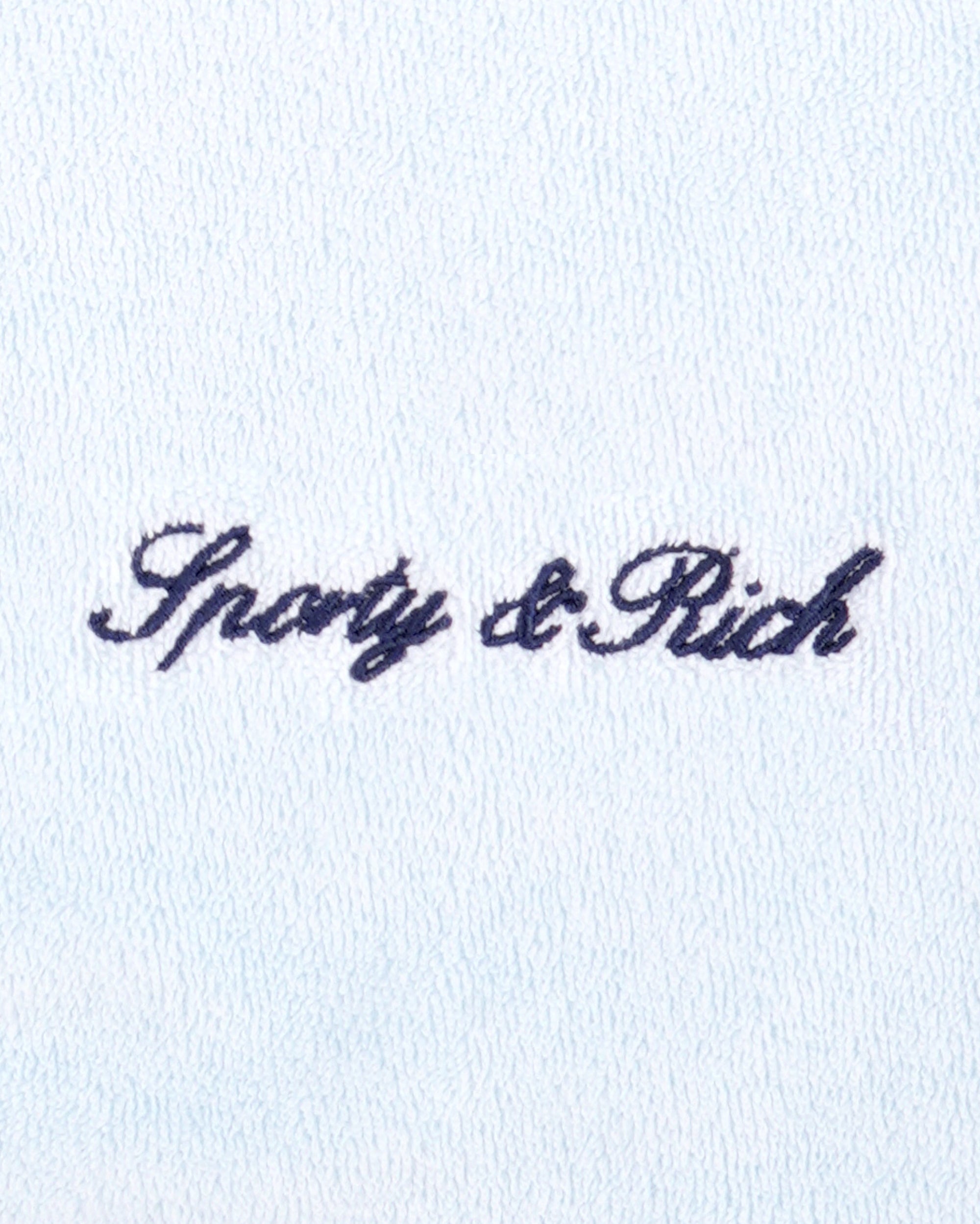 Short en éponge Signature Logo - Ciel/Bleu marine