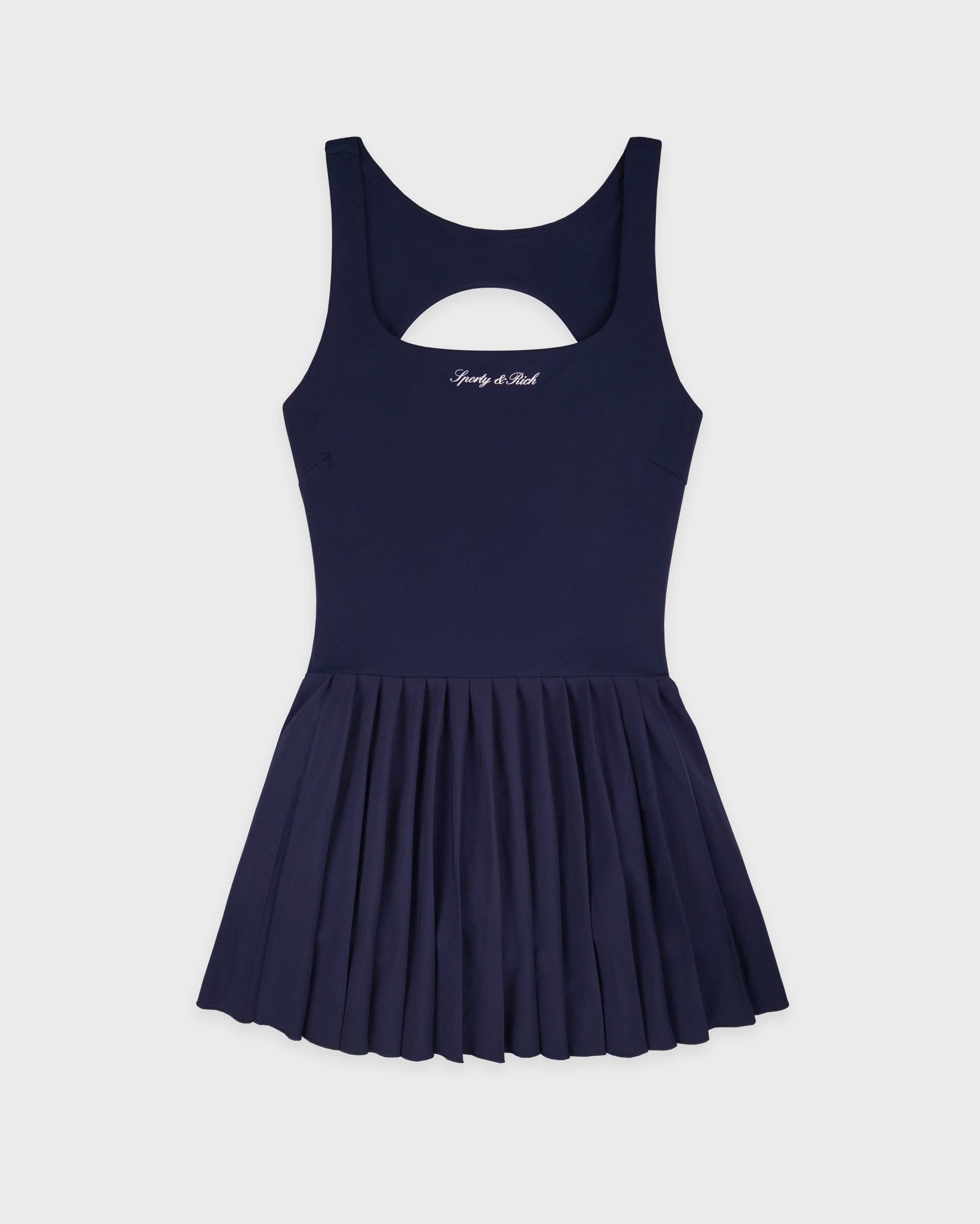 Robe de tennis Signature Logo - Bleu marine/Blanc