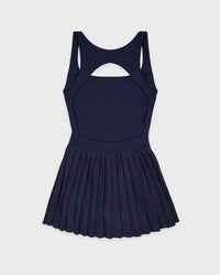 Robe de tennis Signature Logo - Bleu marine/Blanc