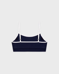Soutien-gorge de sport Signature Logo - Bleu marine/Blanc