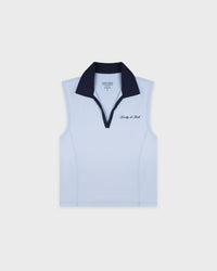 Gilet polo de sport avec logo Signature - Ciel/Bleu marine