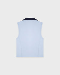 Gilet polo de sport avec logo Signature - Ciel/Bleu marine