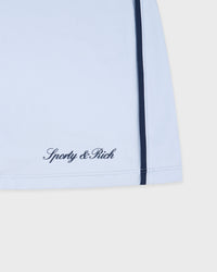 Jupe de tennis Signature Logo - Ciel/Bleu marine