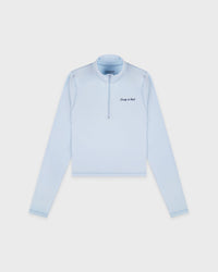 Pull de sport à col zippé Signature Logo - Ciel