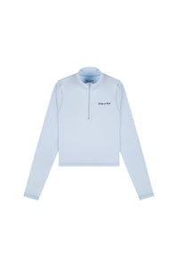 Pull de sport à col zippé Signature Logo - Ciel
