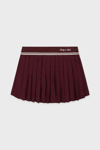 Signature Logo Abigail Skirt - Bordeaux & White