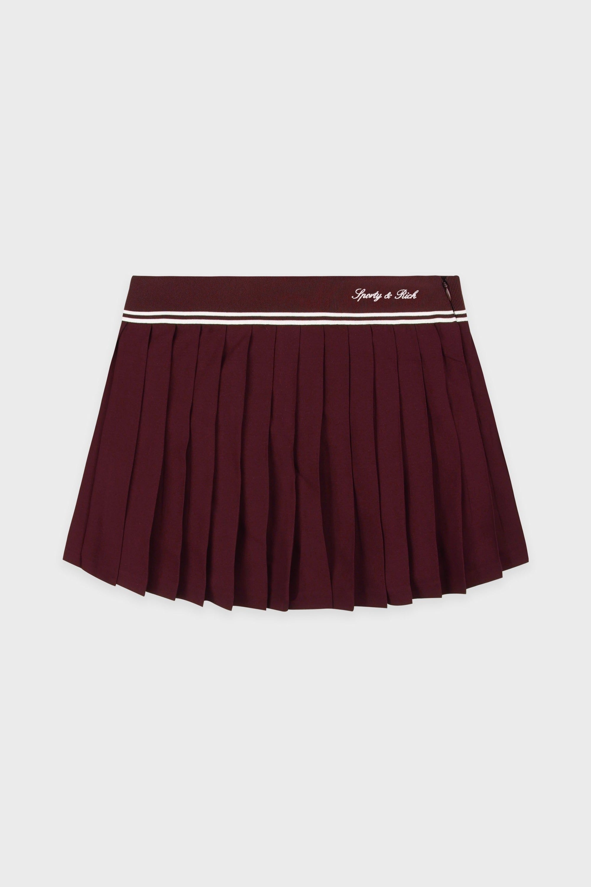 Signature Logo Abigail Skirt - Bordeaux & White