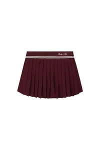 Signature Logo Abigail Skirt - Bordeaux & White