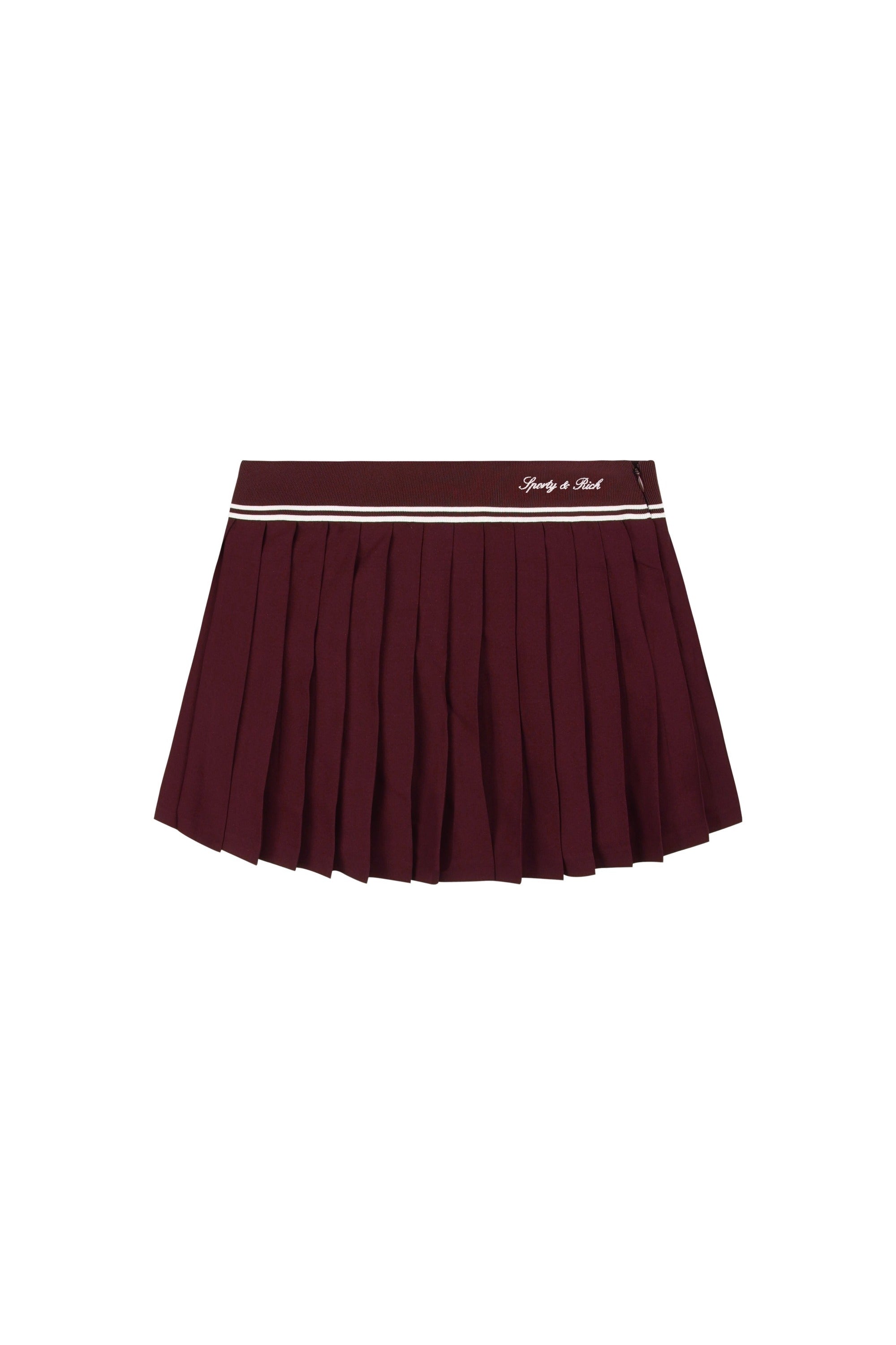 Signature Logo Abigail Skirt - Bordeaux & White