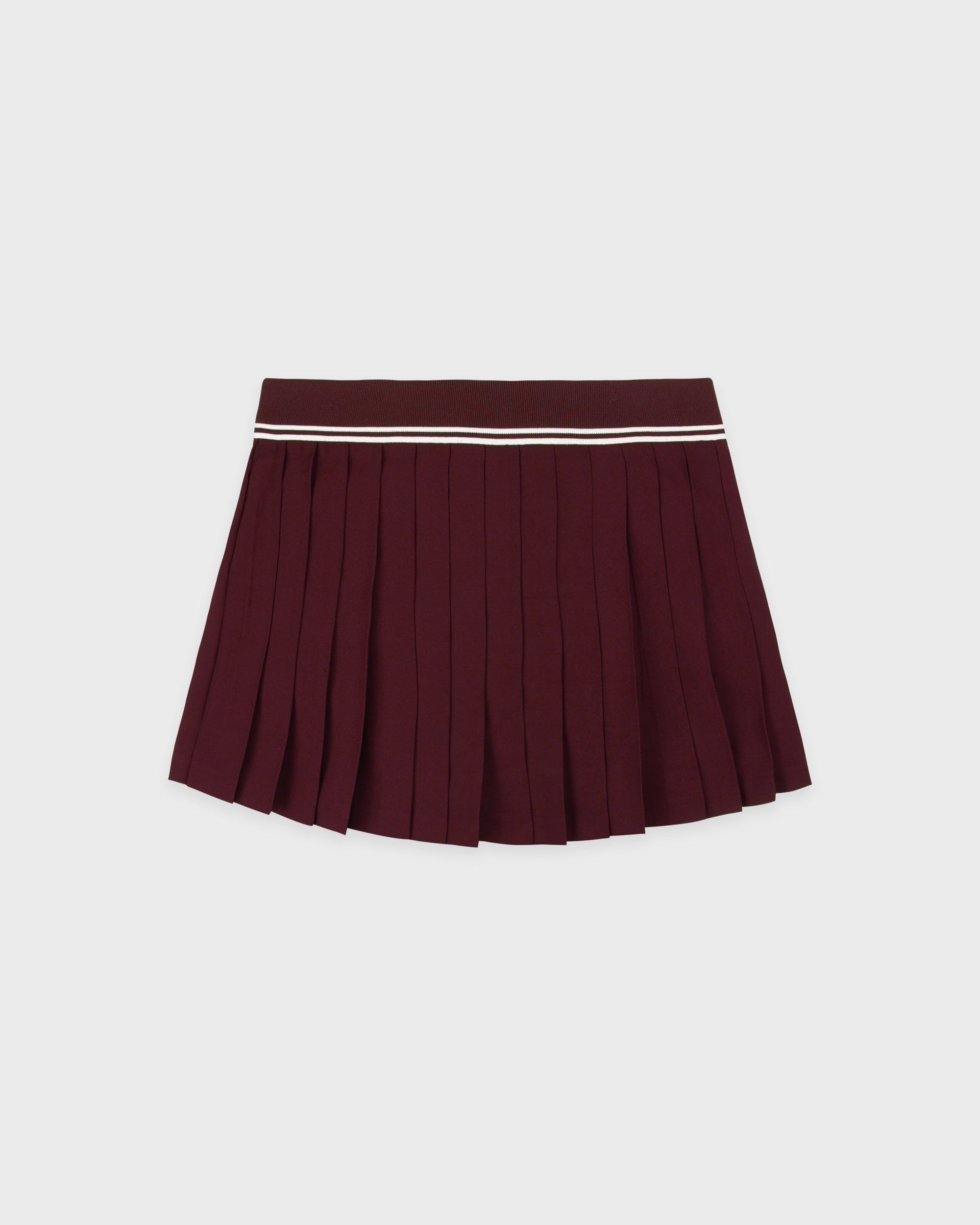 Signature Logo Abigail Skirt - Bordeaux & White