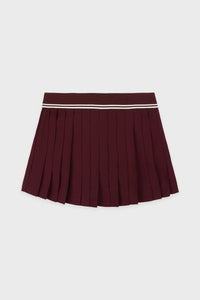 Signature Logo Abigail Skirt - Bordeaux & White