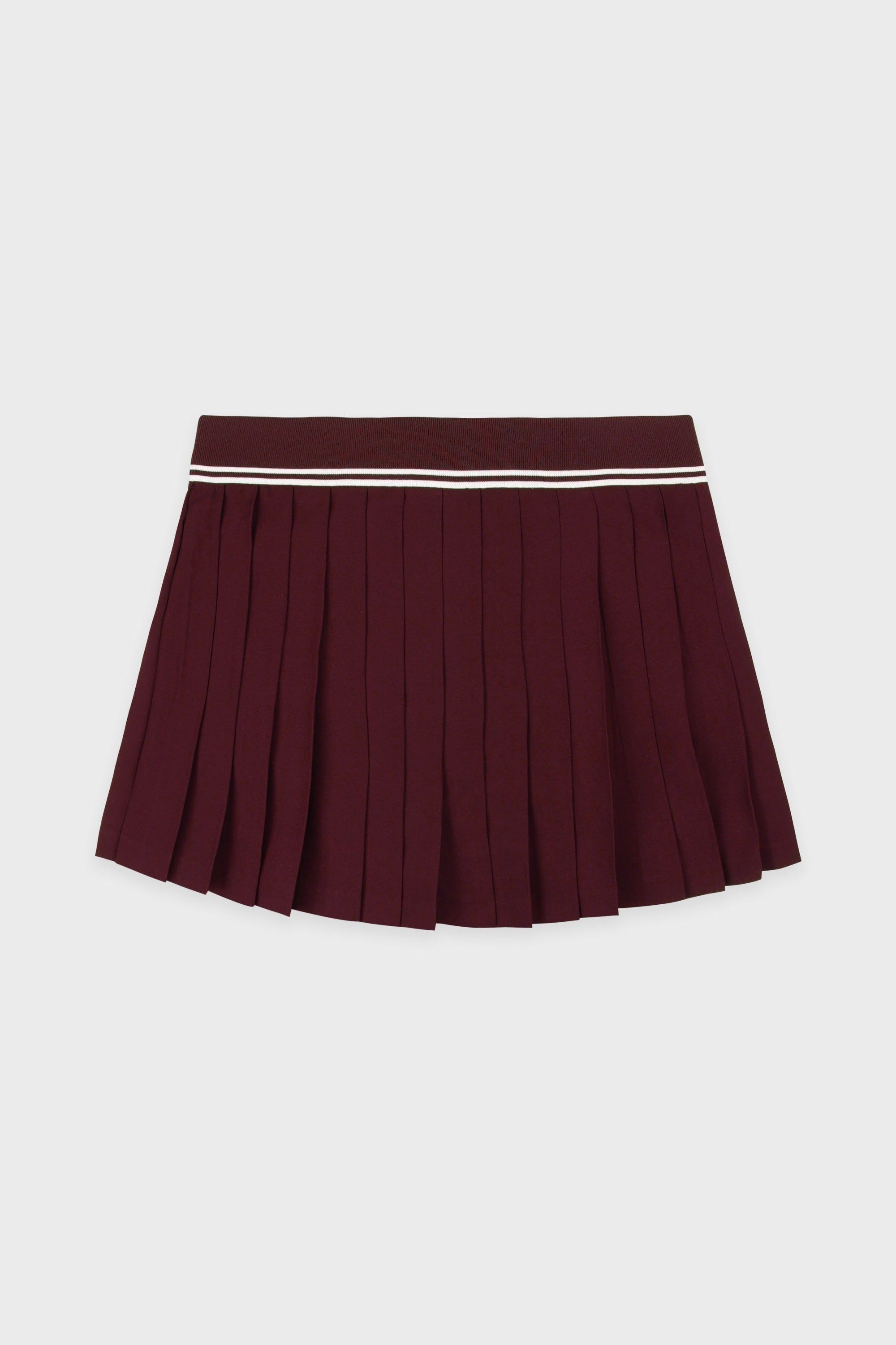 Signature Logo Abigail Skirt - Bordeaux & White