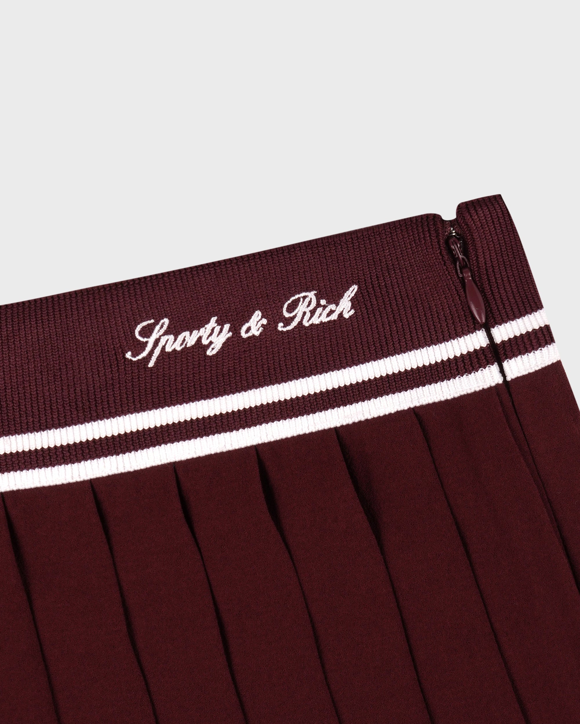 Signature Logo Abigail Skirt - Bordeaux & White