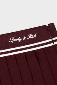 Signature Logo Abigail Skirt - Bordeaux & White