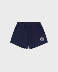 Short disco brodé NY Crest - Bleu marine foncé