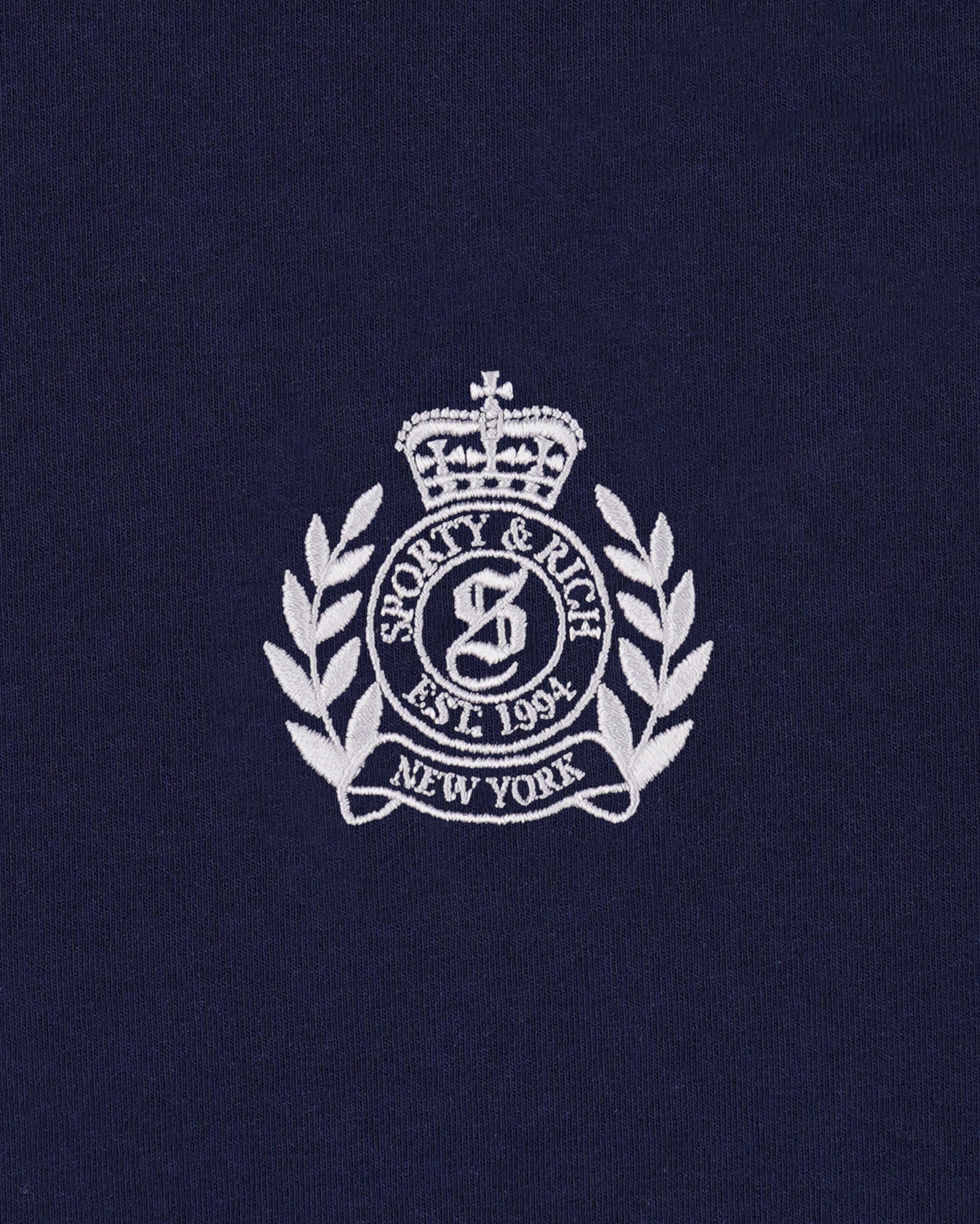 Short disco brodé NY Crest - Bleu marine foncé