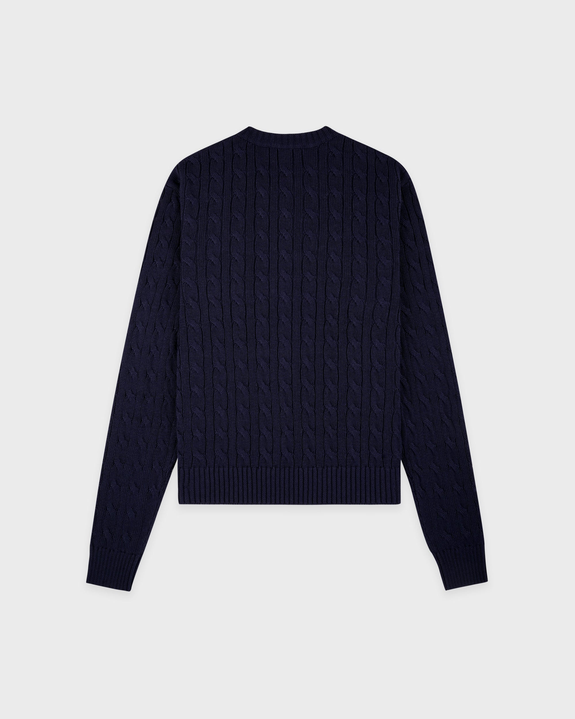 Pull SRC à torsades - Bleu marine foncé