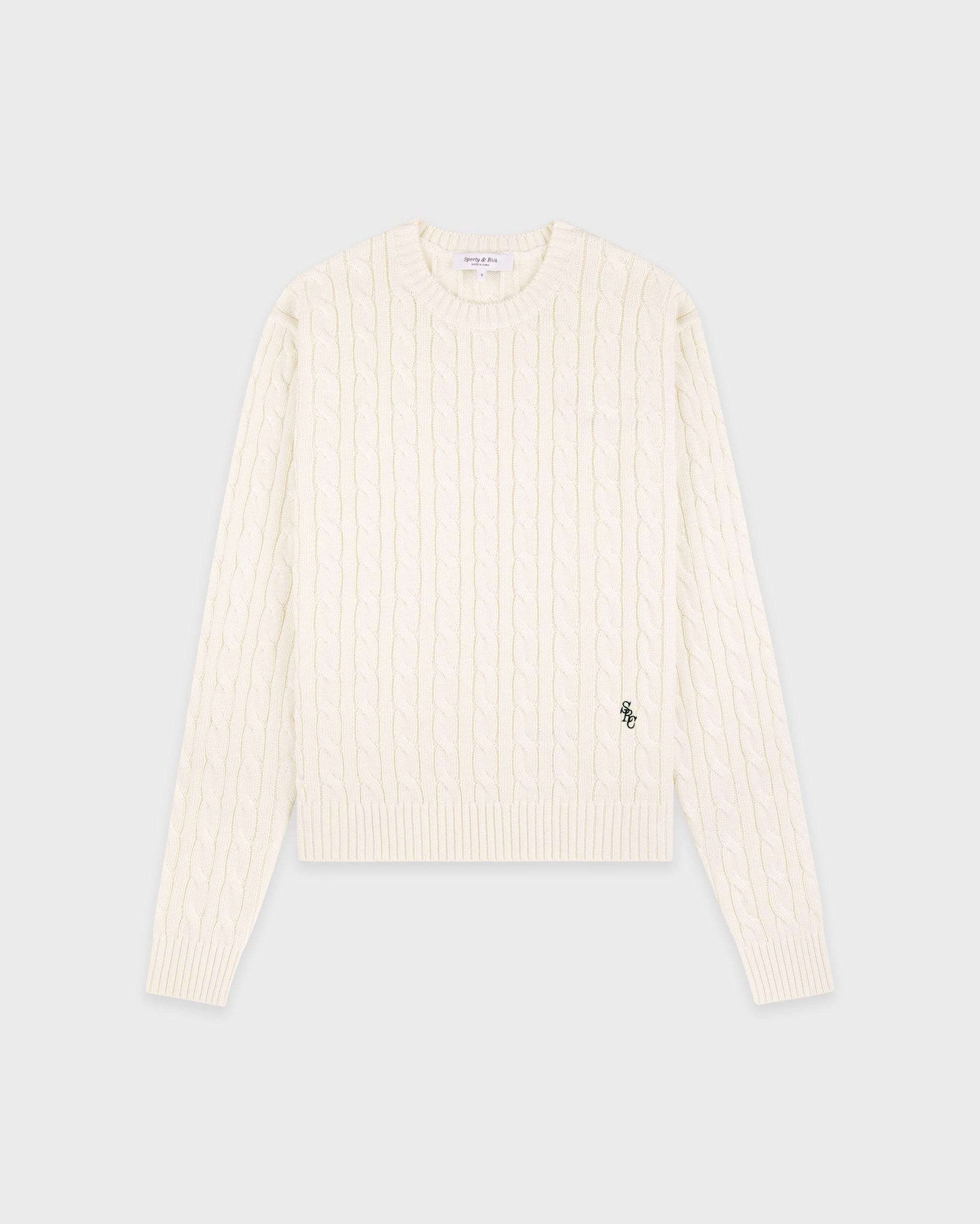 Pull à torsades SRC - Écru