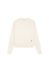 Pull SRC en maille torsadé - Écru
