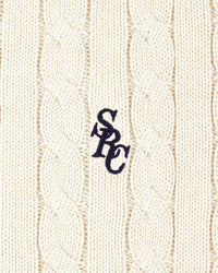 Pull à torsades SRC - Écru