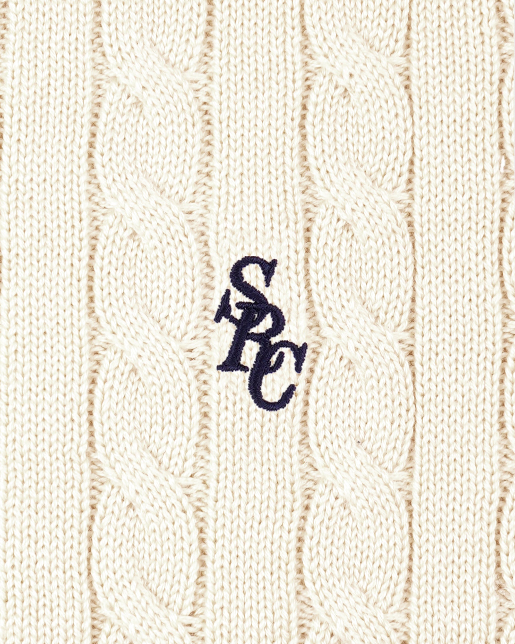 Pull à torsades SRC - Écru