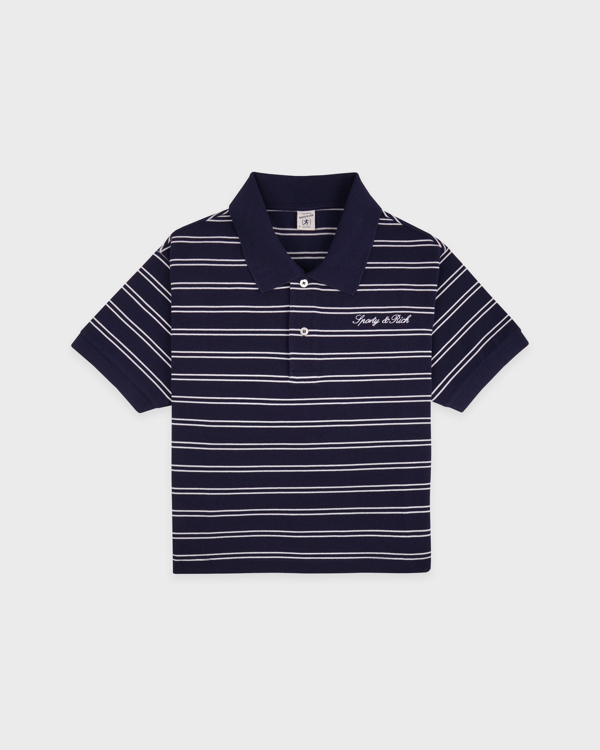 Polo avec logo emblématique - Bleu marine foncé