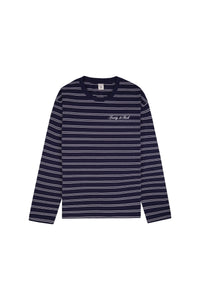T-shirt à manches longues Signature Logo Easy - Bleu Marine Foncé