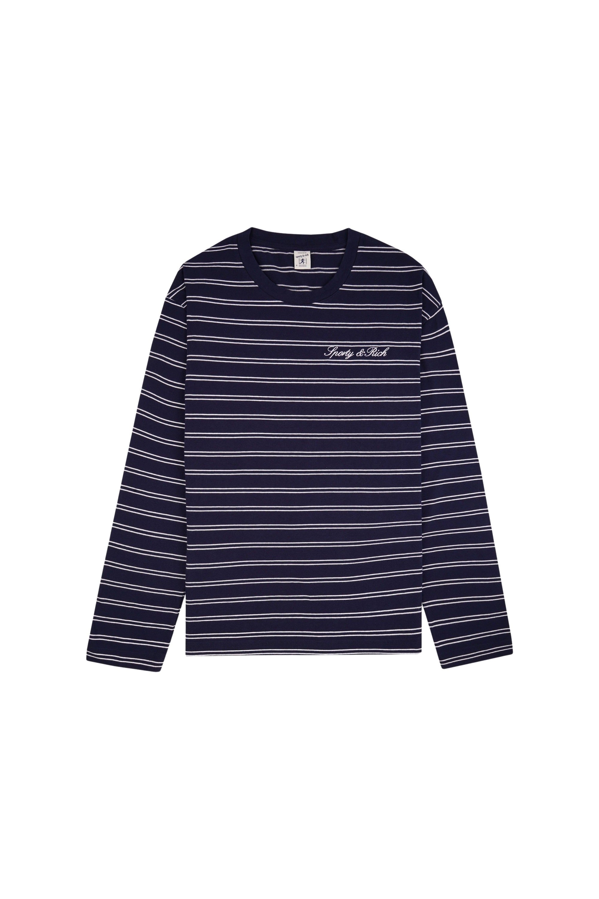 T-shirt à manches longues Signature Logo Easy - Bleu Marine Foncé