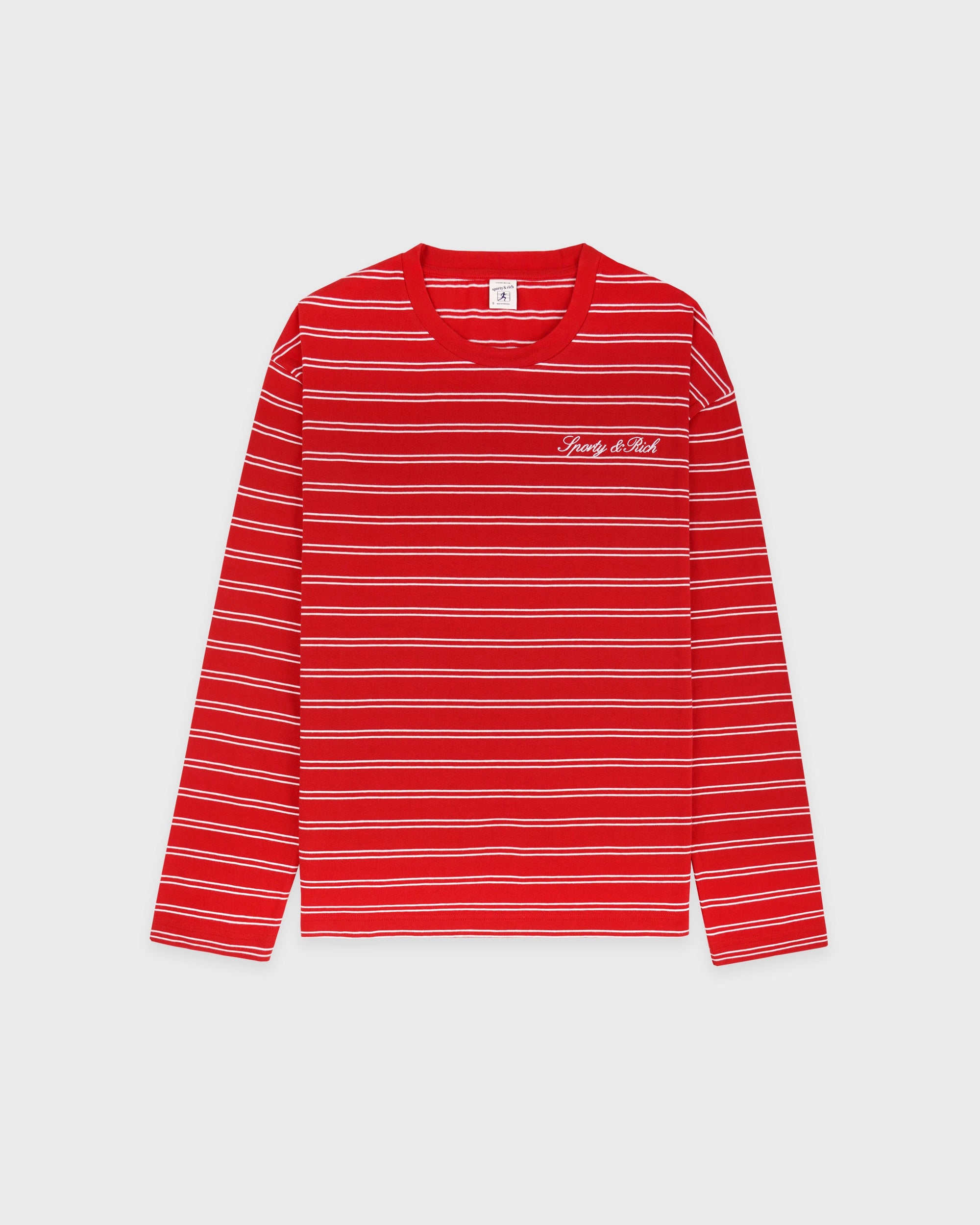 T-shirt à manches longues « Signature Logo Easy » - Rubis
