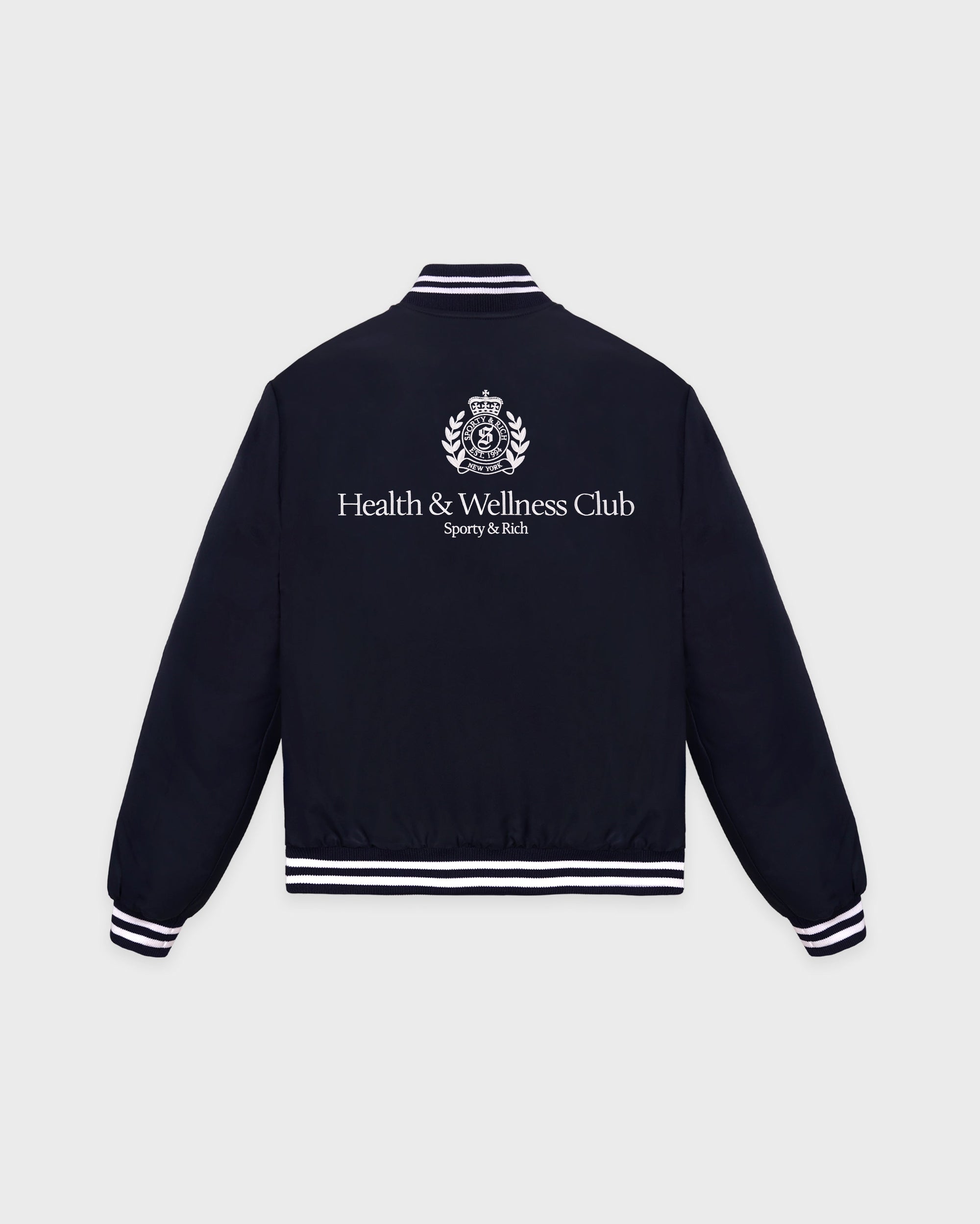 Veste universitaire oversize H&W Crest - Bleu marine foncé