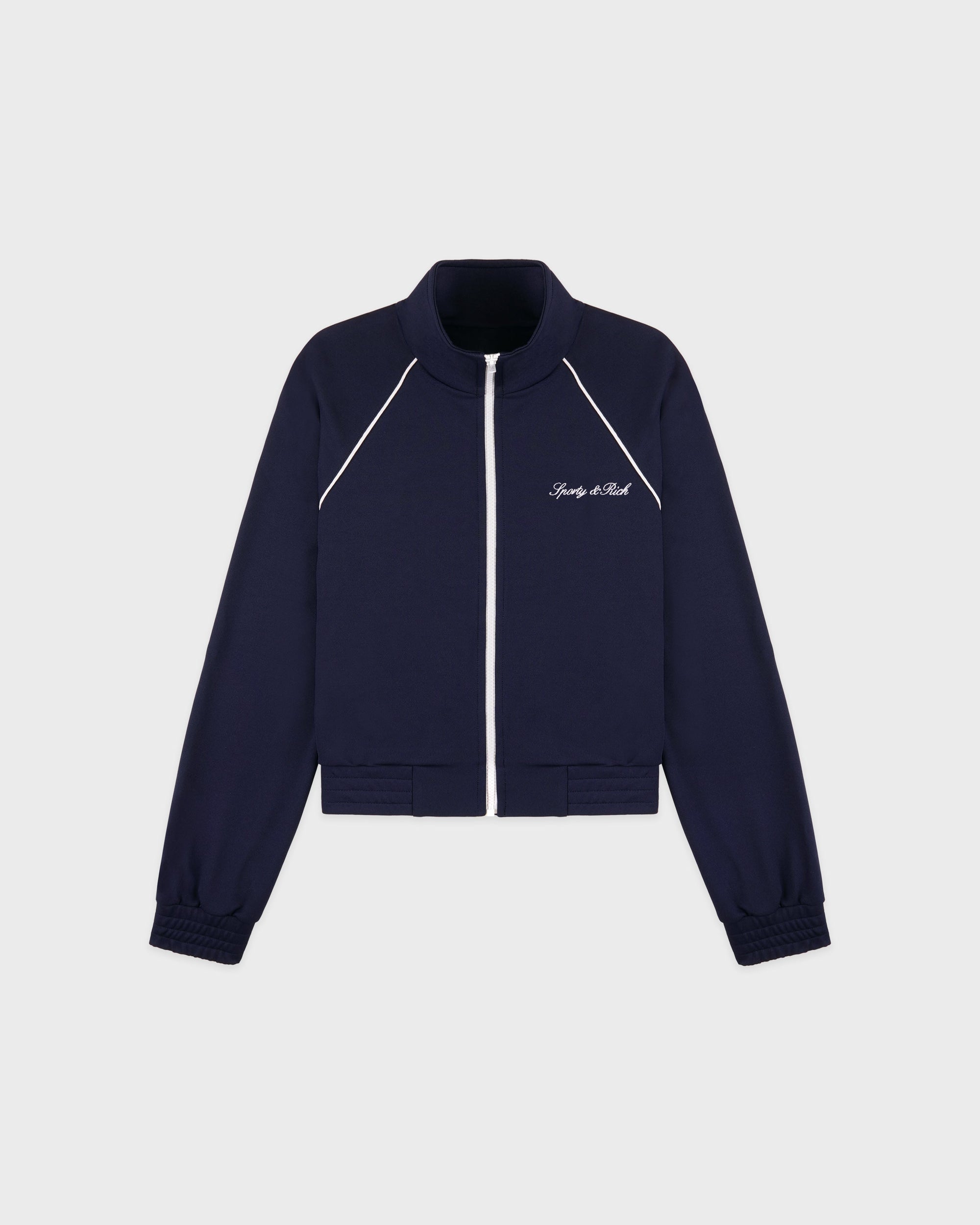 Veste de sport rétro avec logo Signature - Bleu marine foncé